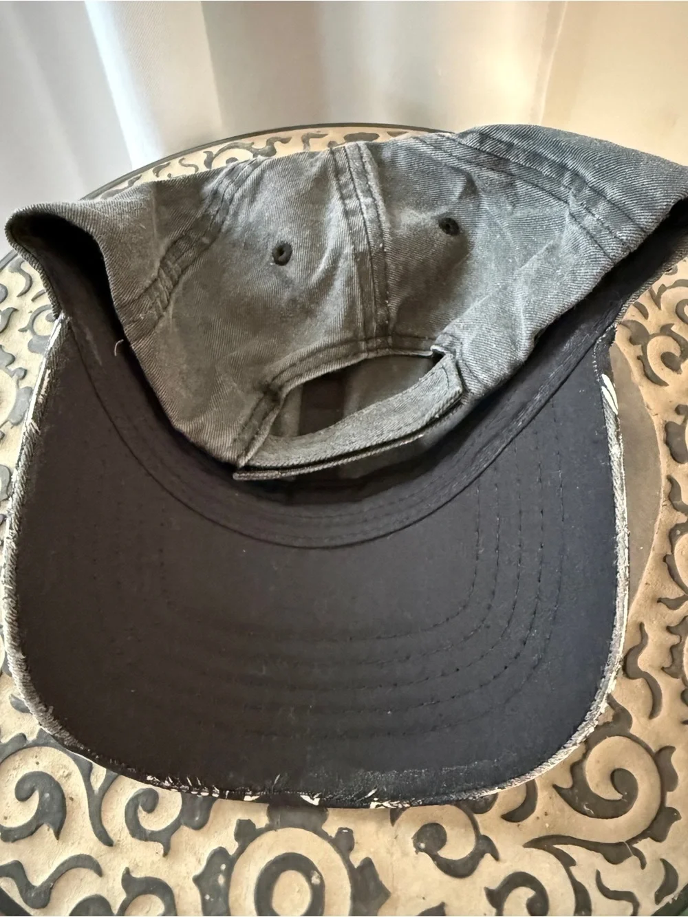 Cat Lover Grey Black Cat Print Baseball Cap OS